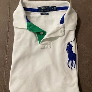 Ralph Lauren Polo Mens Classic Shirt 3 BIG PONY White, Large